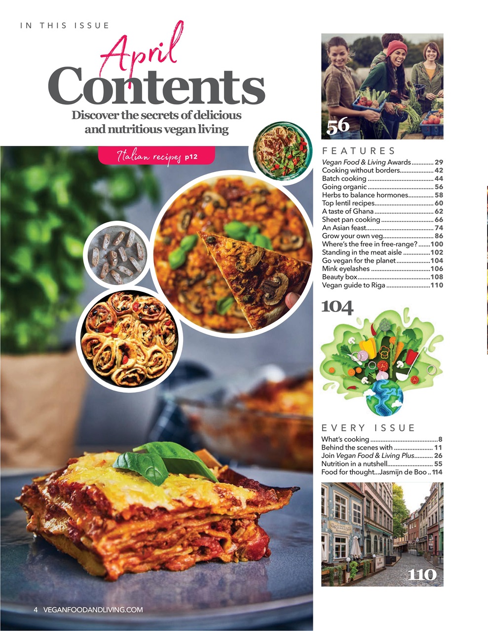 Vegan Food & Living Magazine Preview Pages