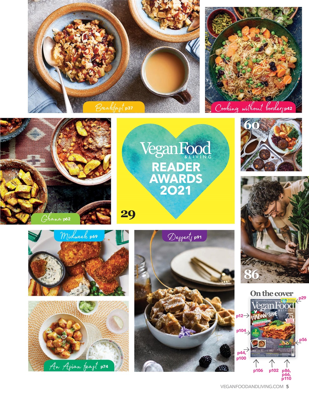 Vegan Food & Living Magazine Preview Pages