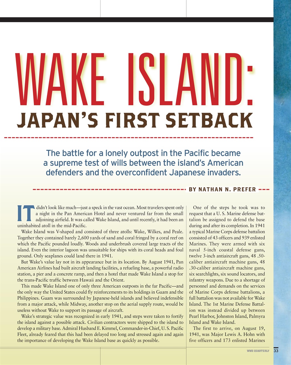 WWII Quarterly Preview Pages