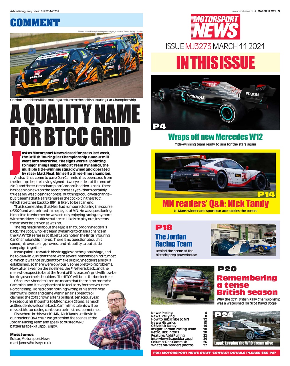 Motorsport News Preview Pages