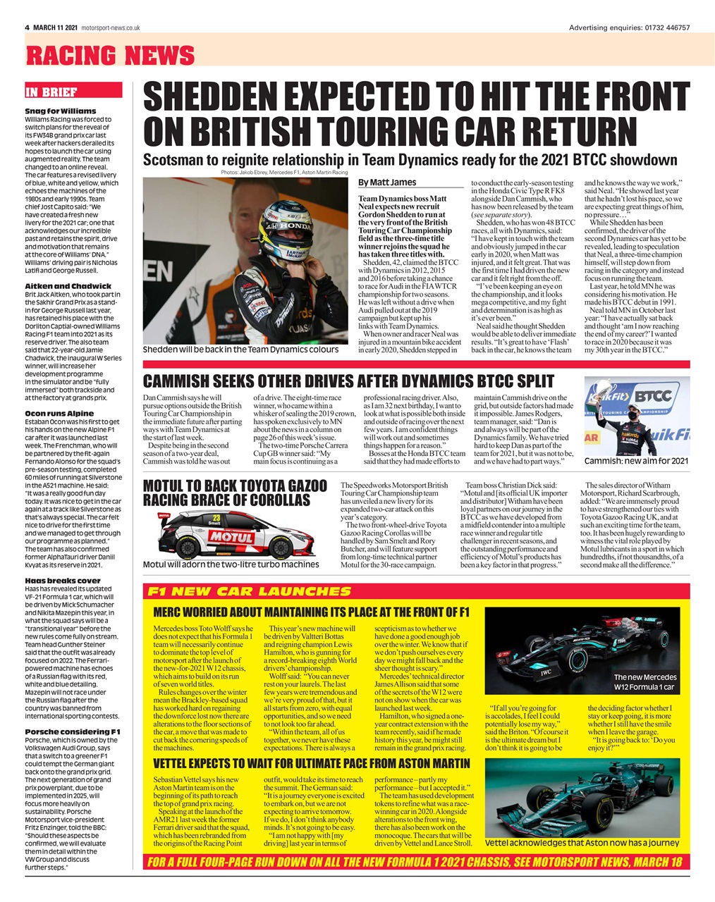 Motorsport News Preview Pages