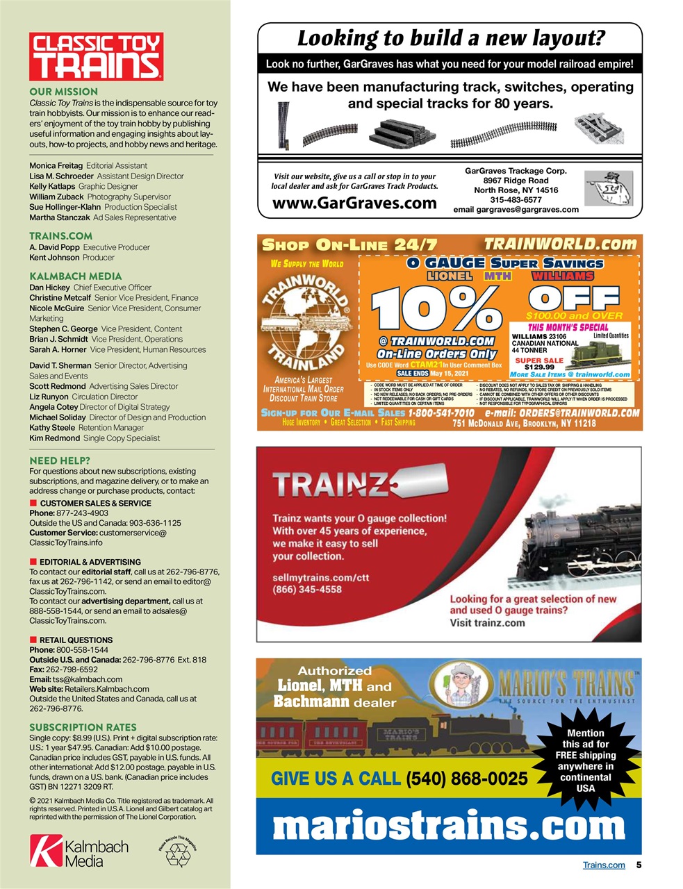 Classic Toy Trains Preview Pages