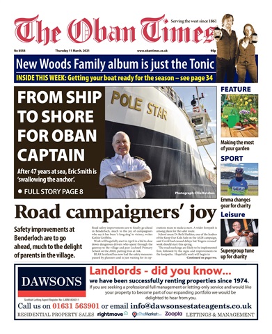The Oban Times & Lochaber Times issue 11th March 2021