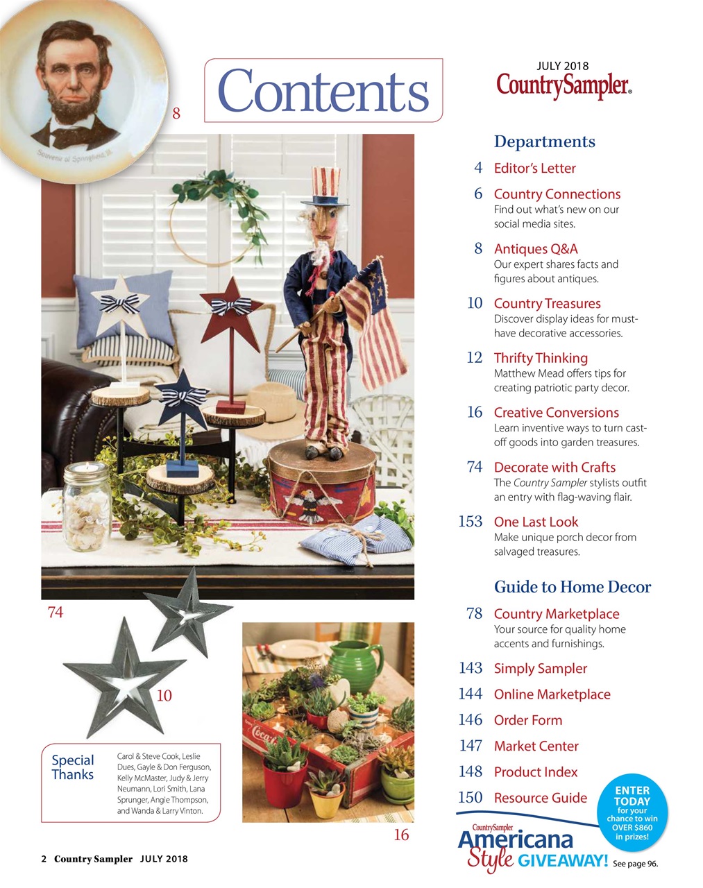 Country Sampler Home Preview Pages