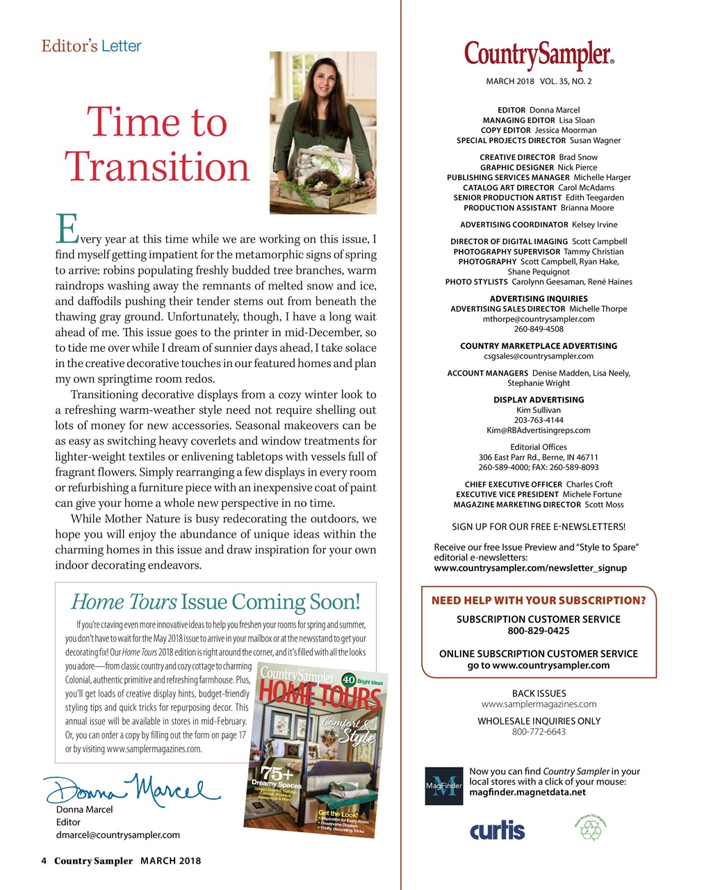 Country Sampler Home Preview Pages