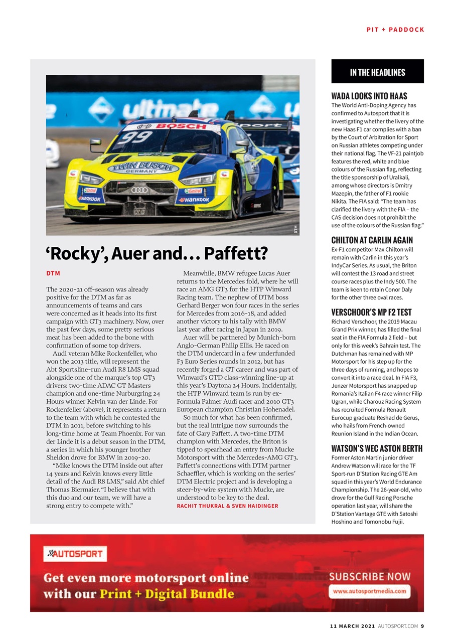 Autosport Preview Pages