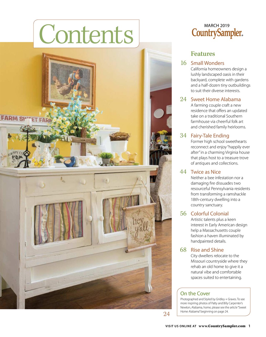 Country Sampler Home Preview Pages