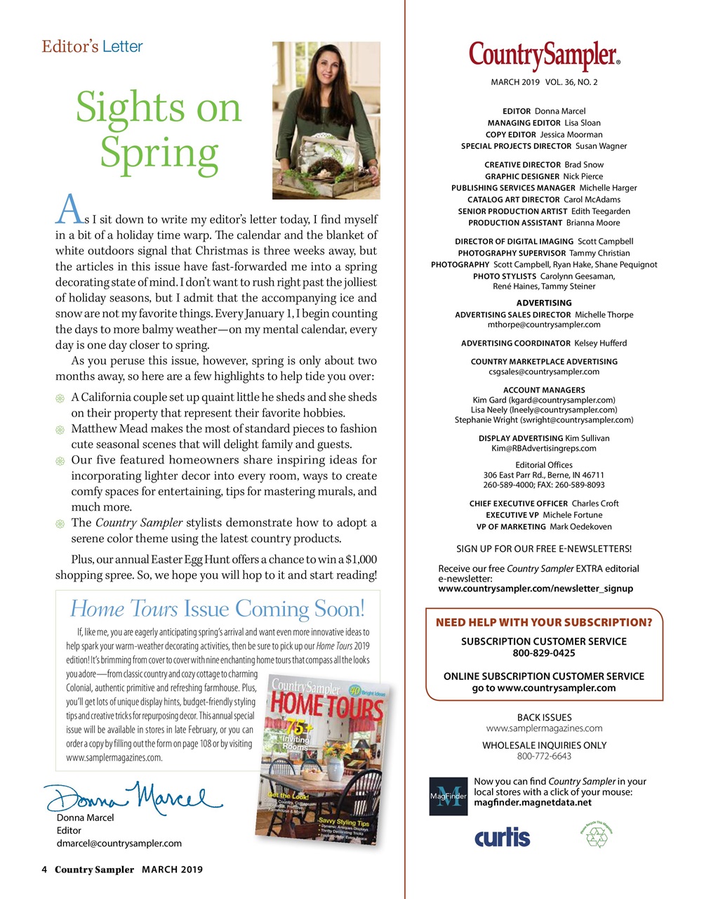 Country Sampler Home Preview Pages
