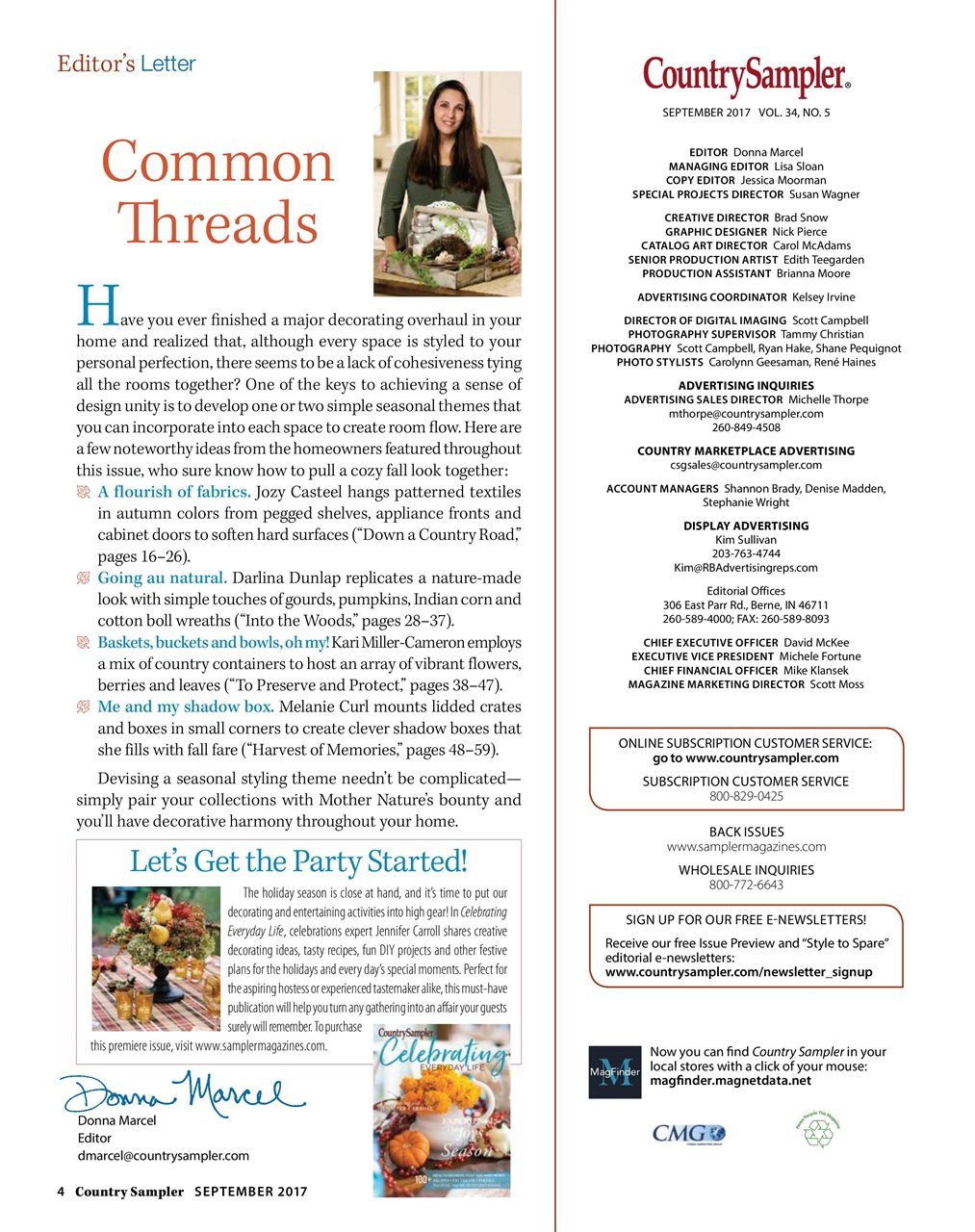 Country Sampler Home Preview Pages