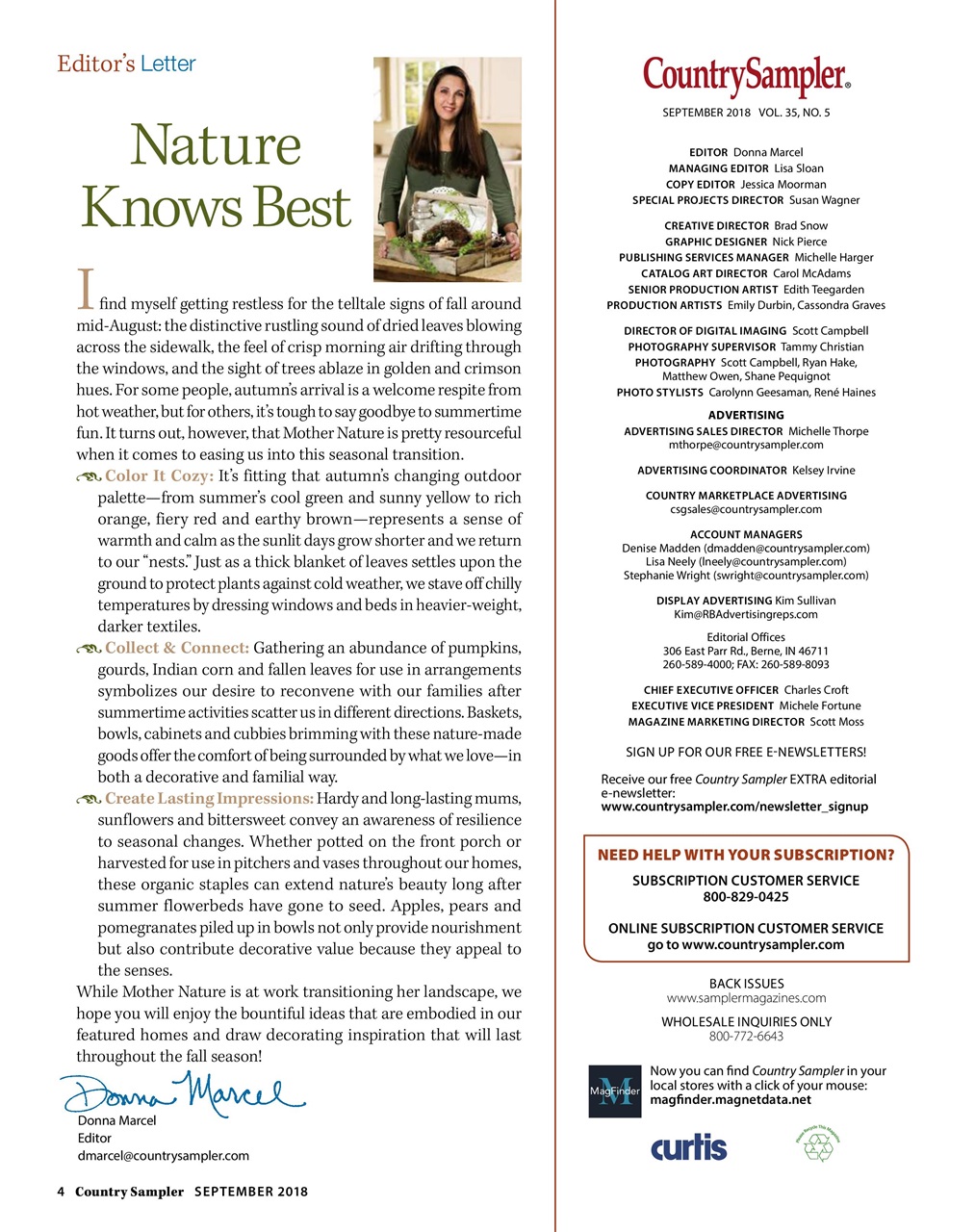 Country Sampler Home Preview Pages