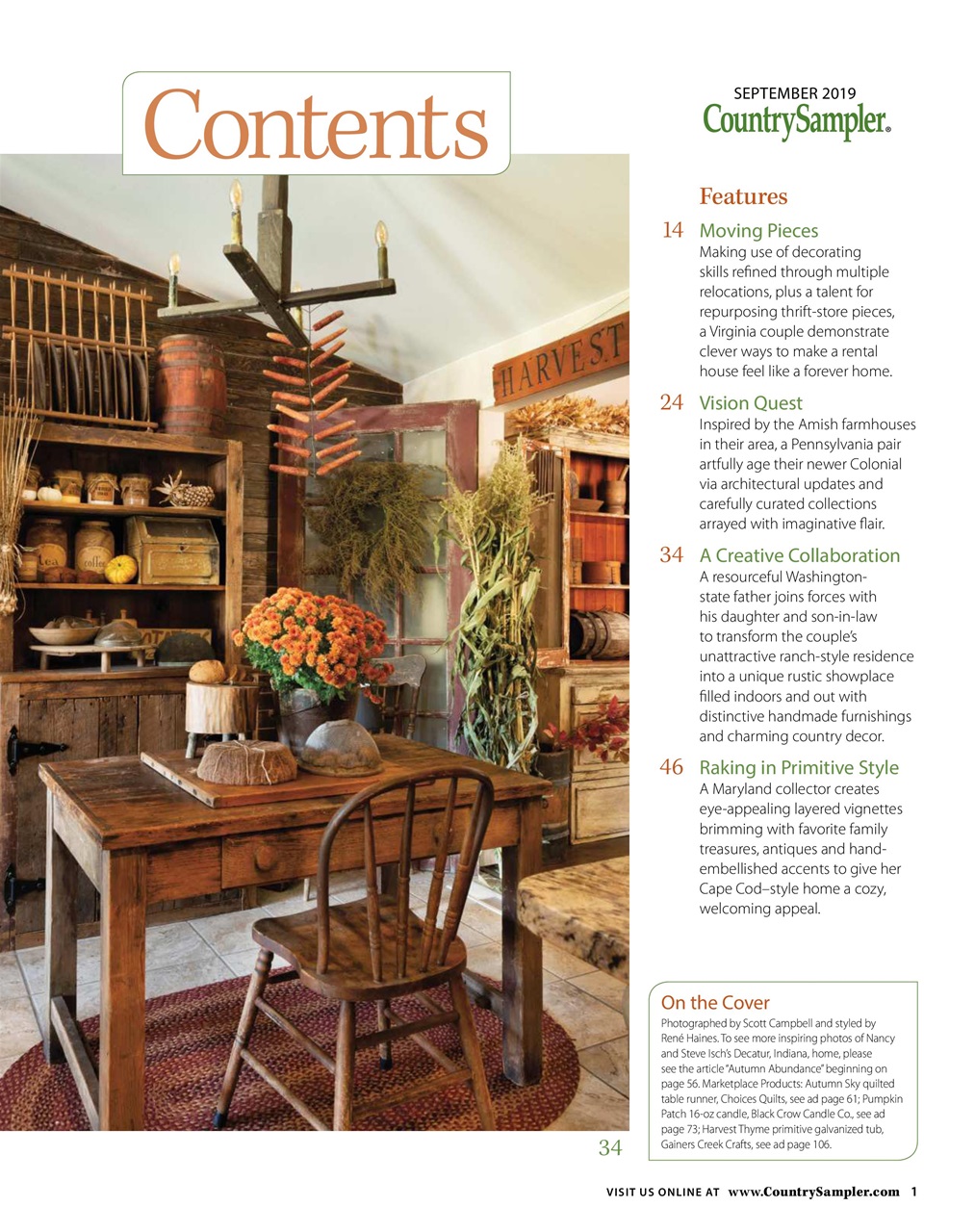 Country Sampler Home Preview Pages