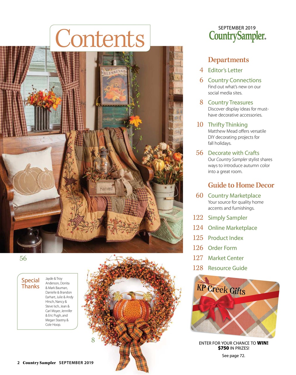 Country Sampler Home Preview Pages