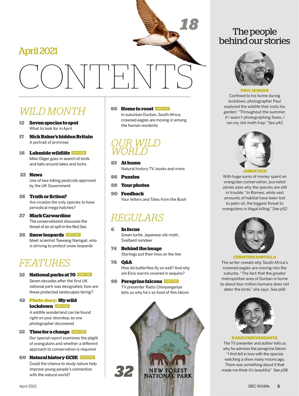 BBC Wildlife Magazine Preview Pages
