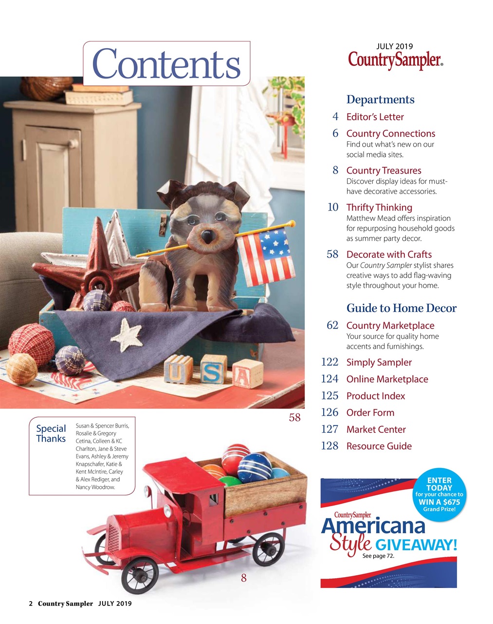 Country Sampler Home Preview Pages