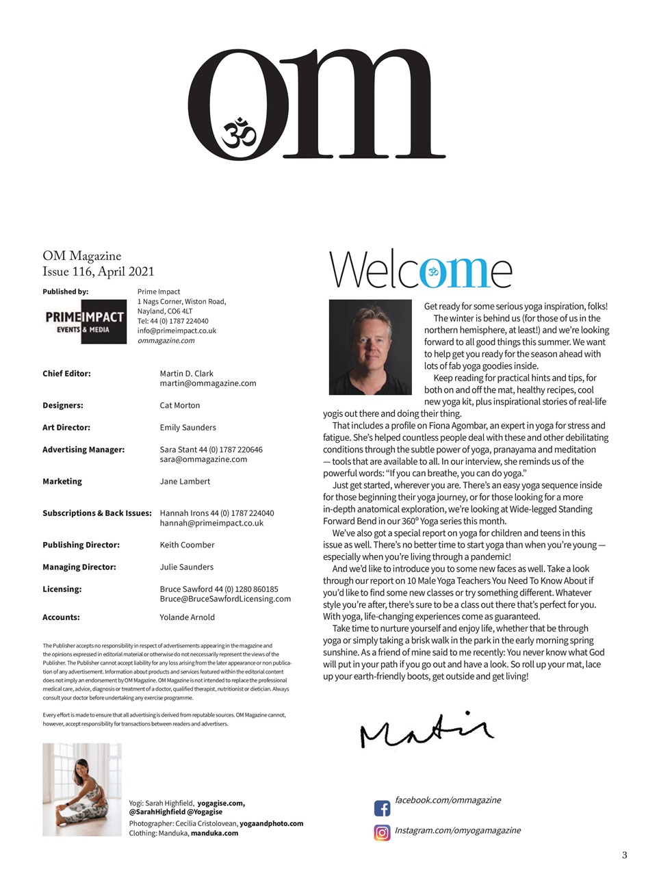 OM Yoga Magazine Preview Pages