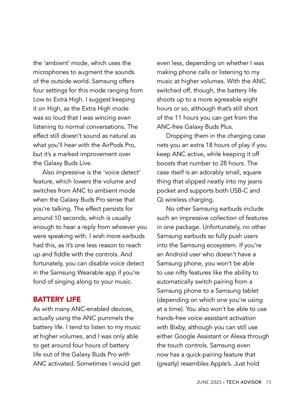 Tech Advisor Preview Pages