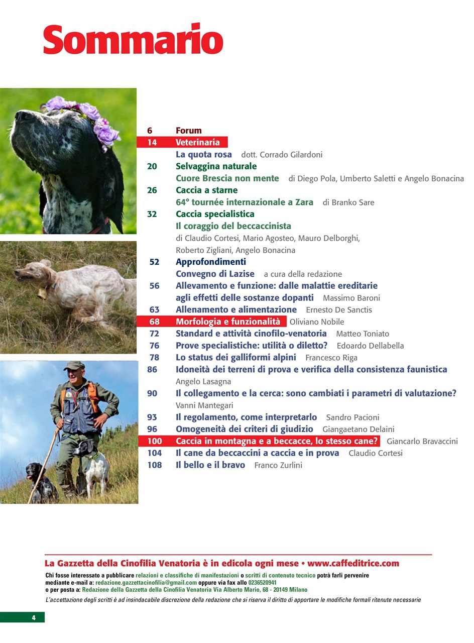 La Gazzetta Della Cinofilia Venatoria Preview Pages