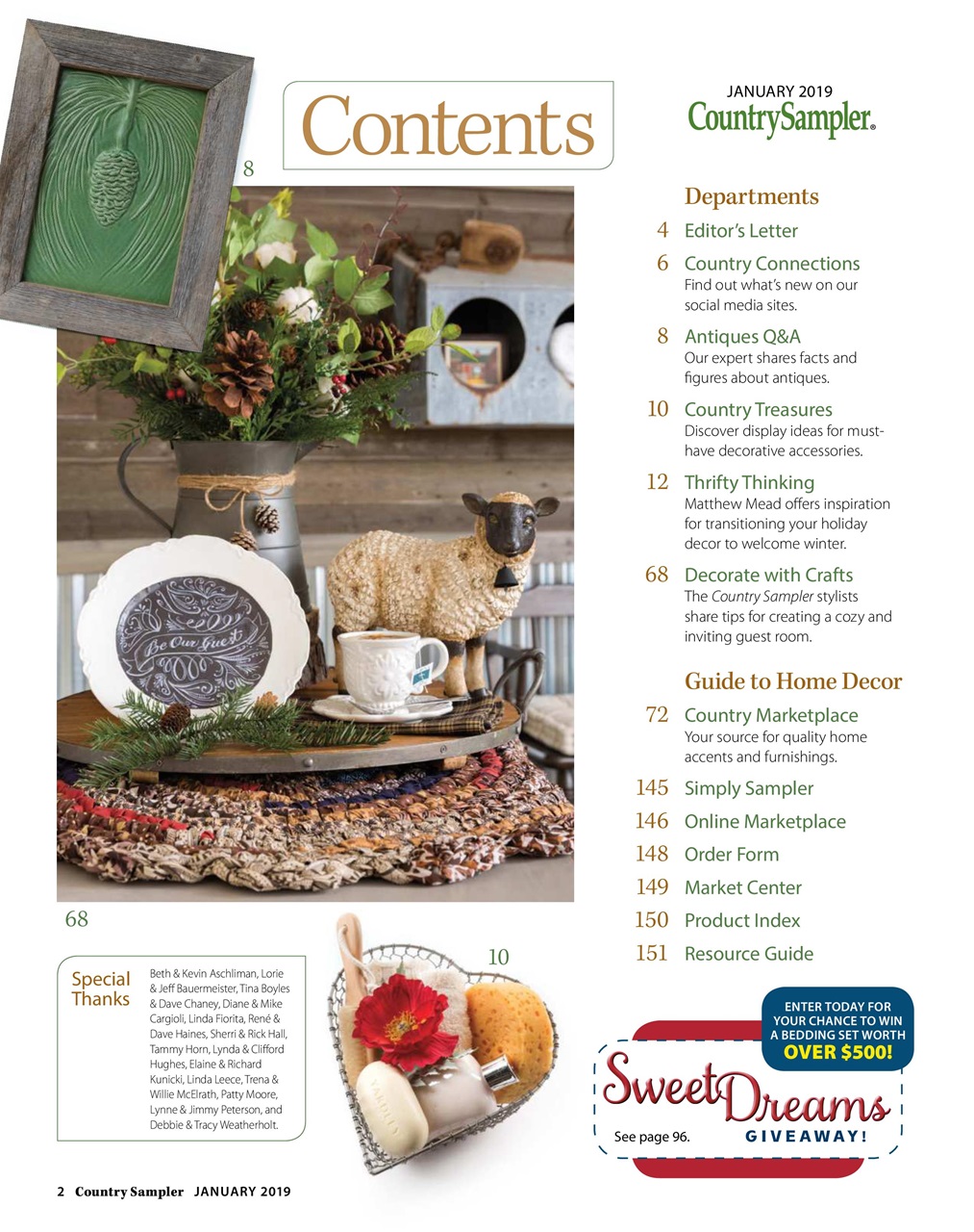 Country Sampler Home Preview Pages