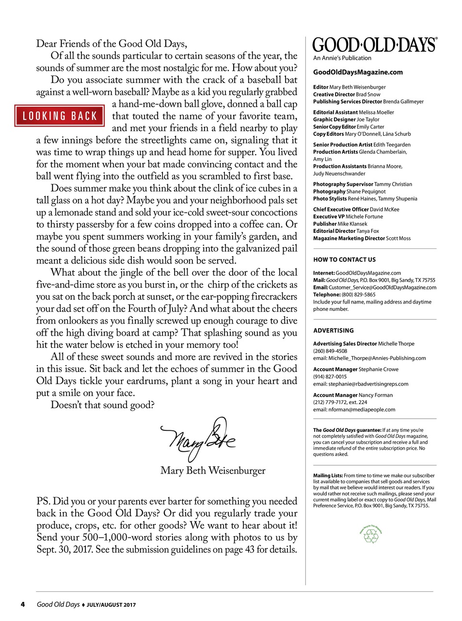 Good Old Days Preview Pages