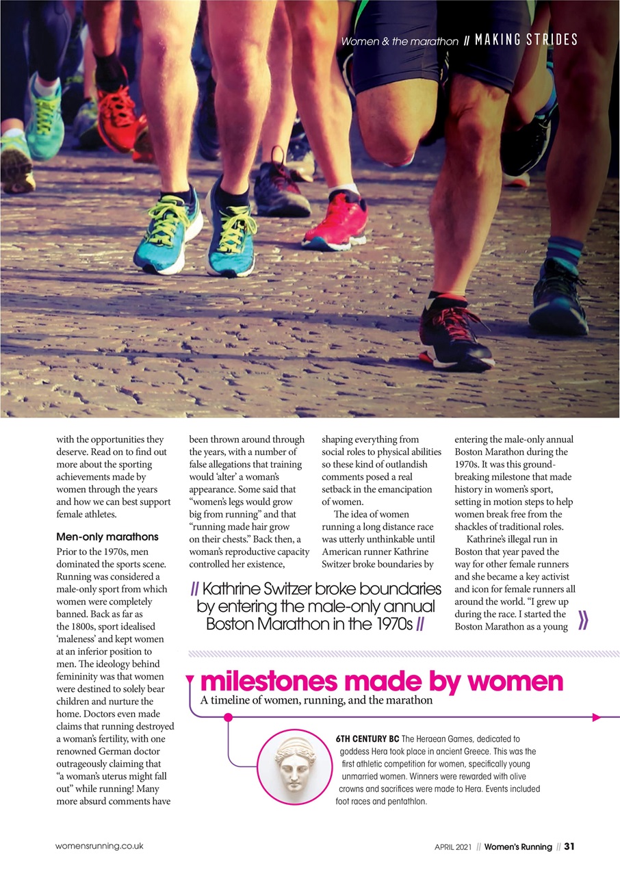 Women’s Running Preview Pages