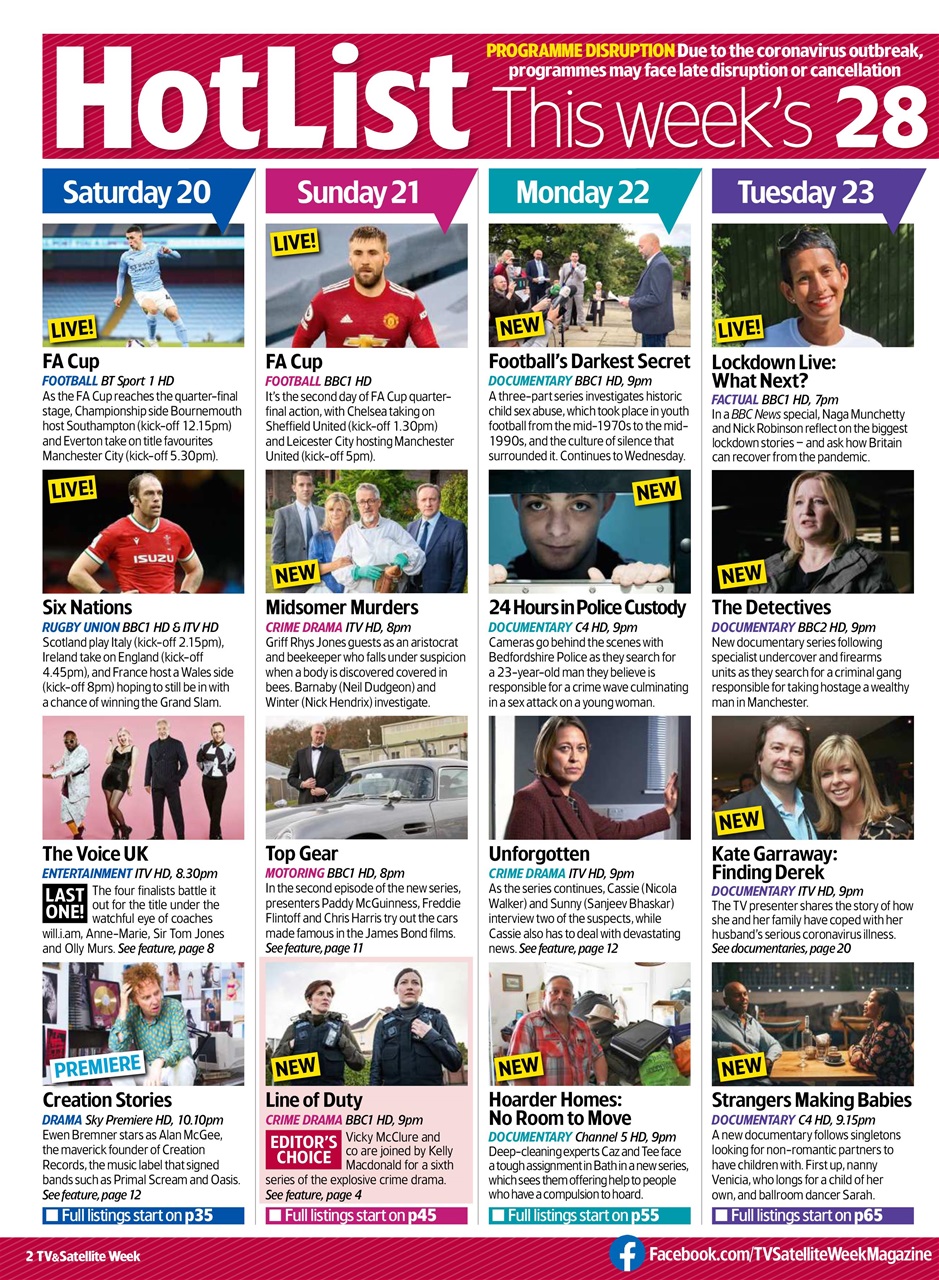 TV & Satellite Week Preview Pages