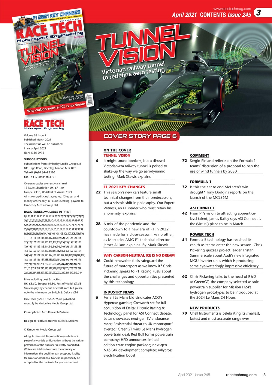 Race Tech Preview Pages