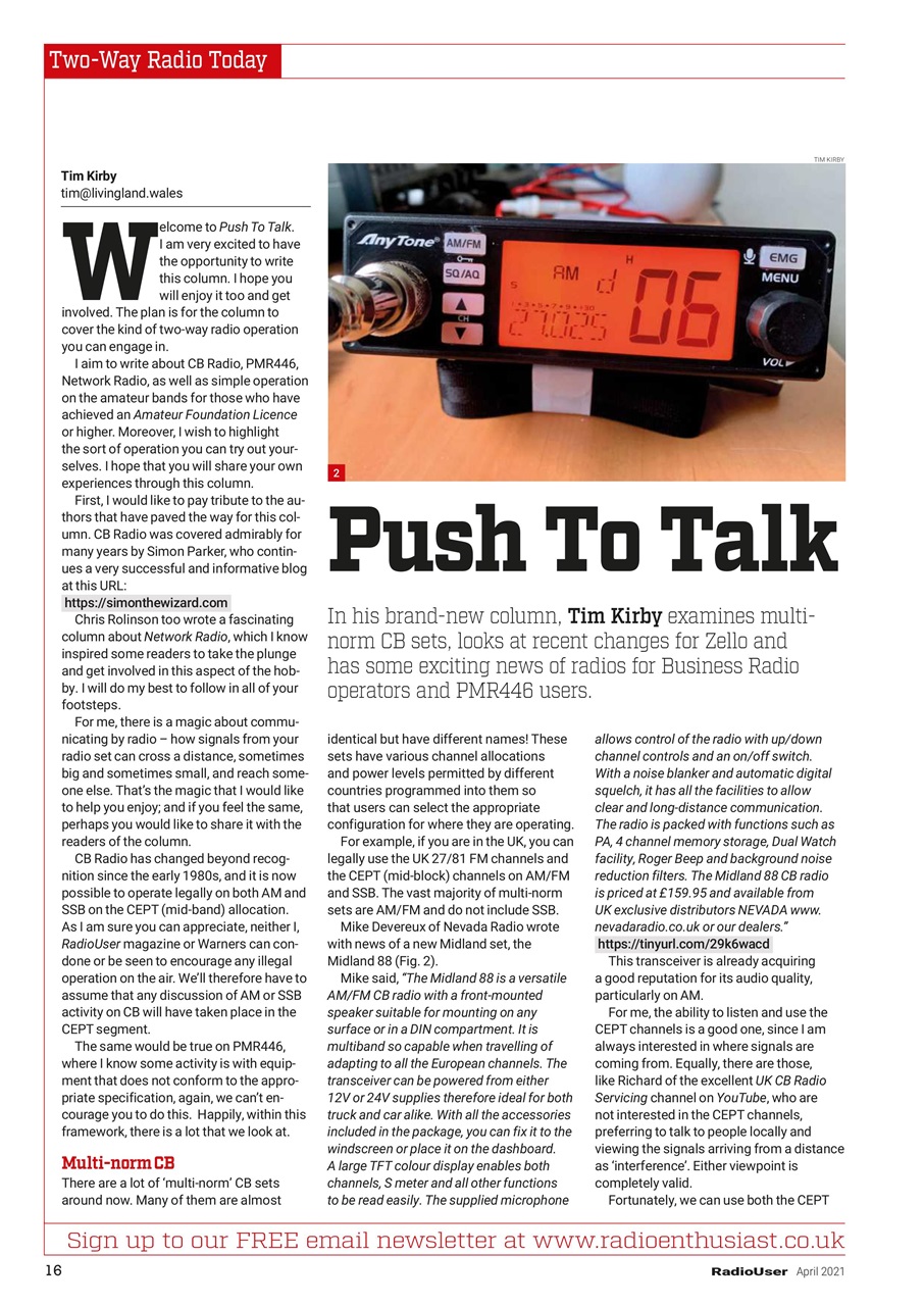 Radio User Preview Pages