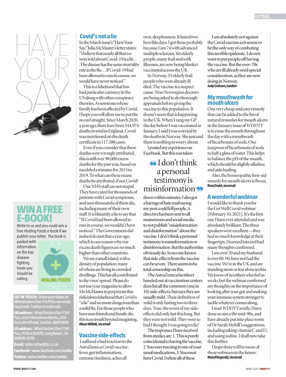 What Doctors Don't Tell You Preview Pages