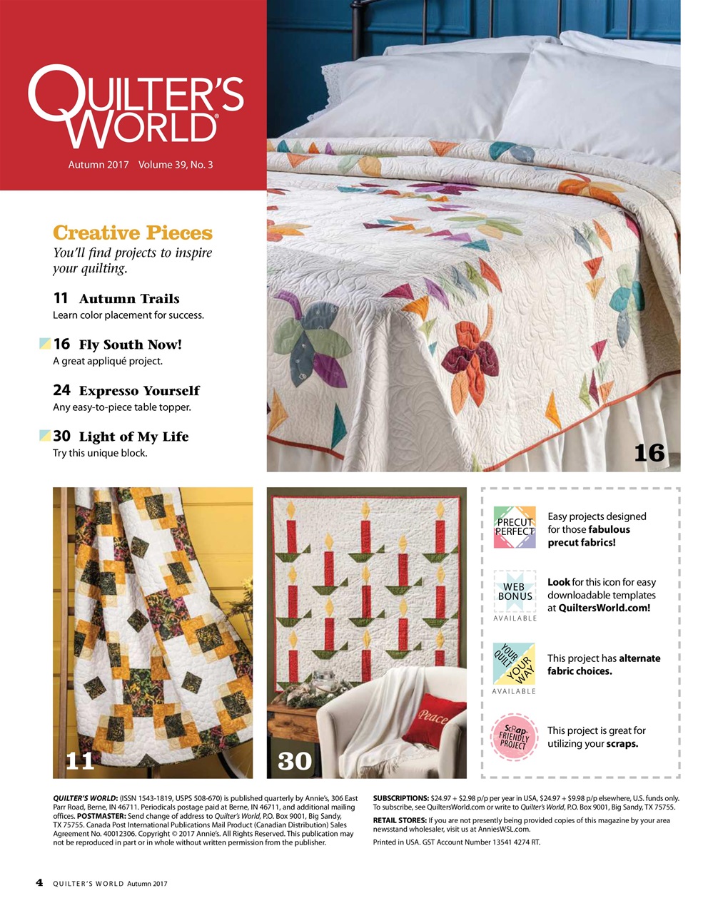 Quilter's World Preview Pages