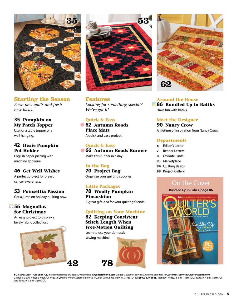 Quilter's World Preview Pages