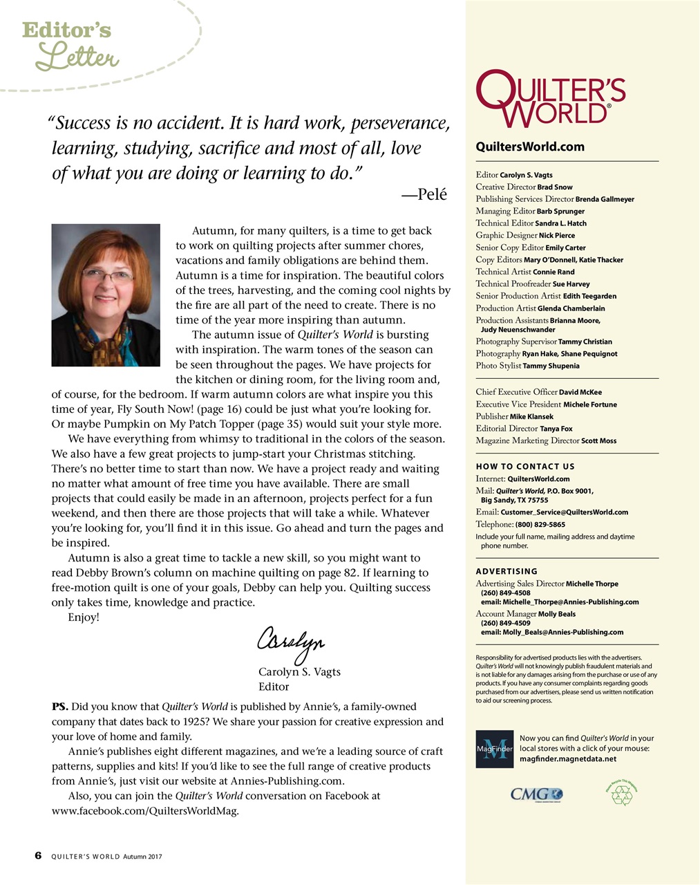 Quilter's World Preview Pages