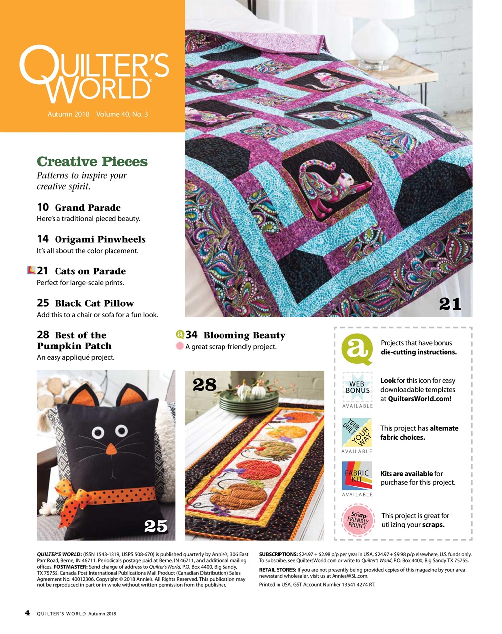 Quilter's World Preview Pages