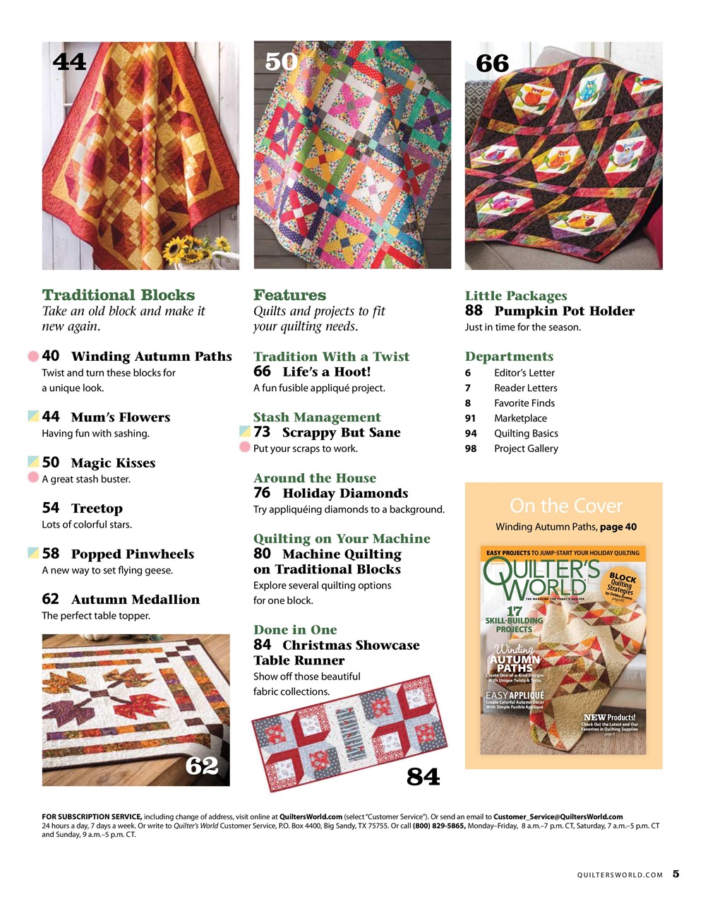 Quilter's World Preview Pages