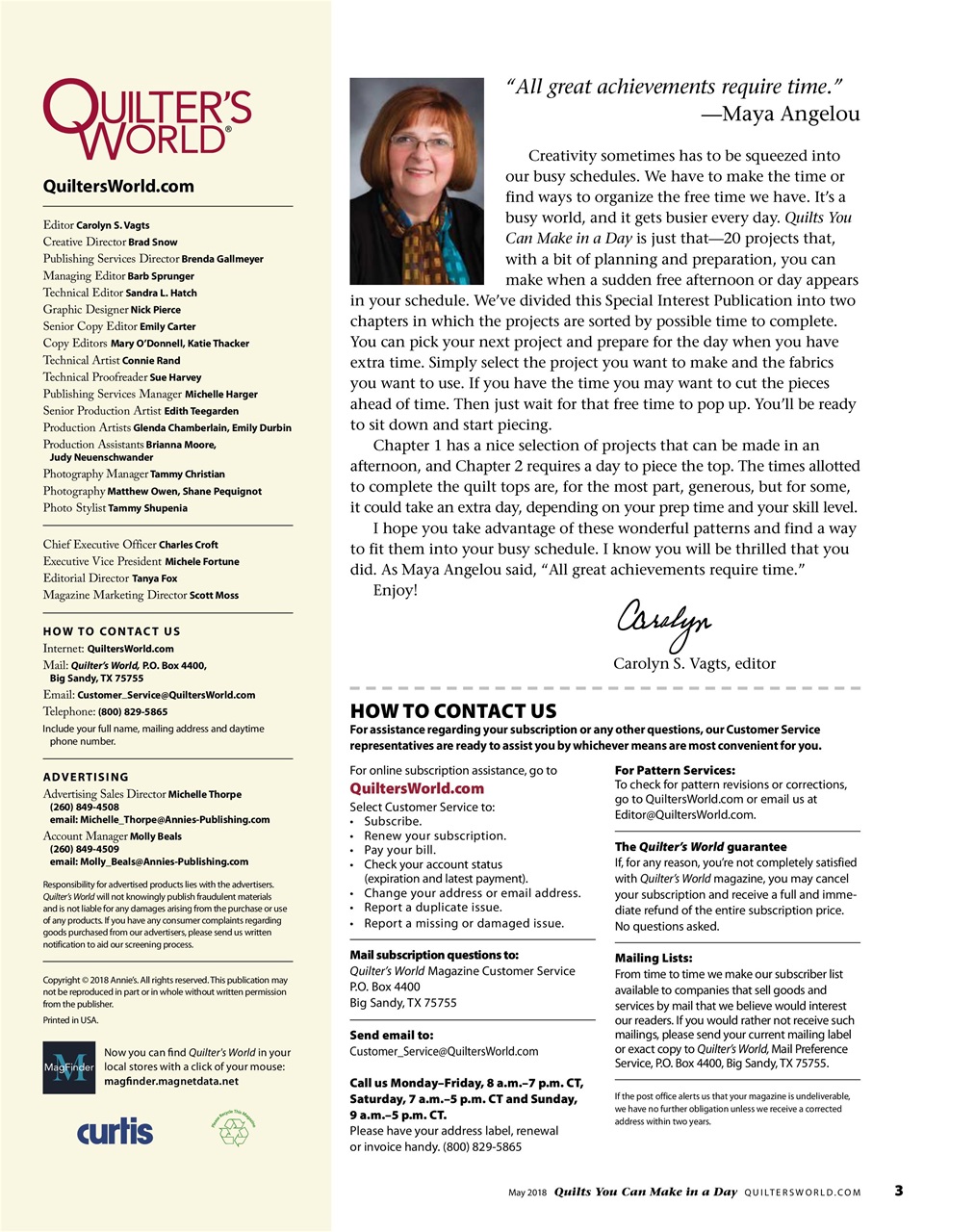 Quilter's World Preview Pages