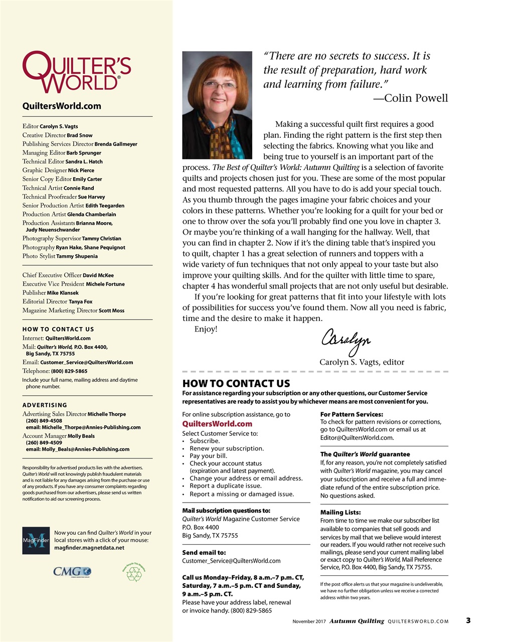 Quilter's World Preview Pages