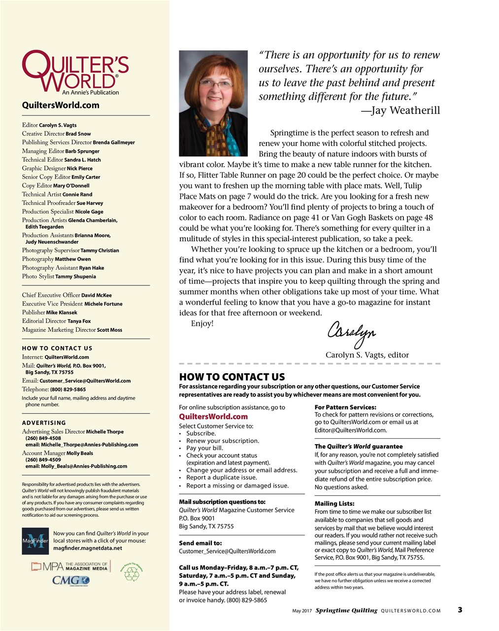 Quilter's World Preview Pages