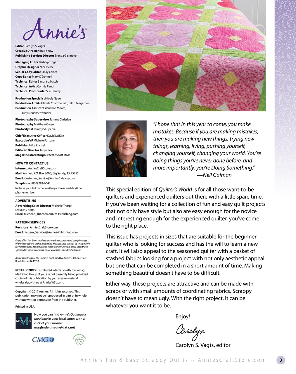 Quilter's World Preview Pages