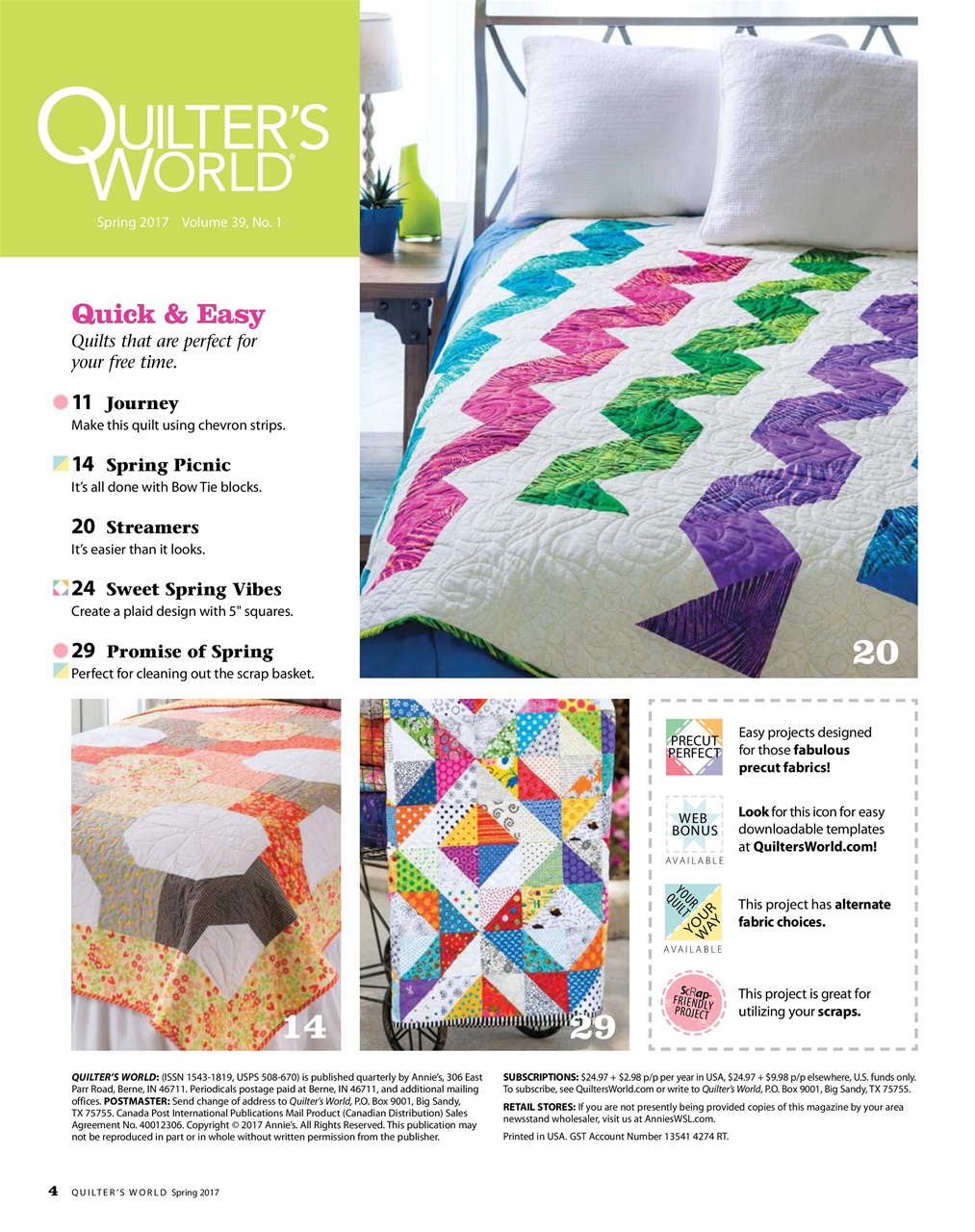 Quilter's World Preview Pages