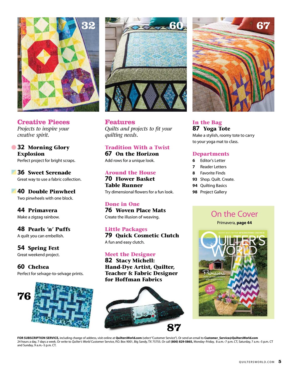 Quilter's World Preview Pages