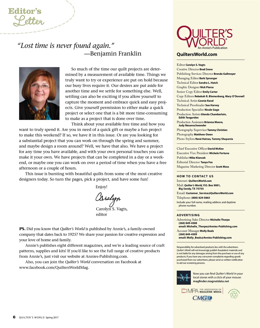 Quilter's World Preview Pages