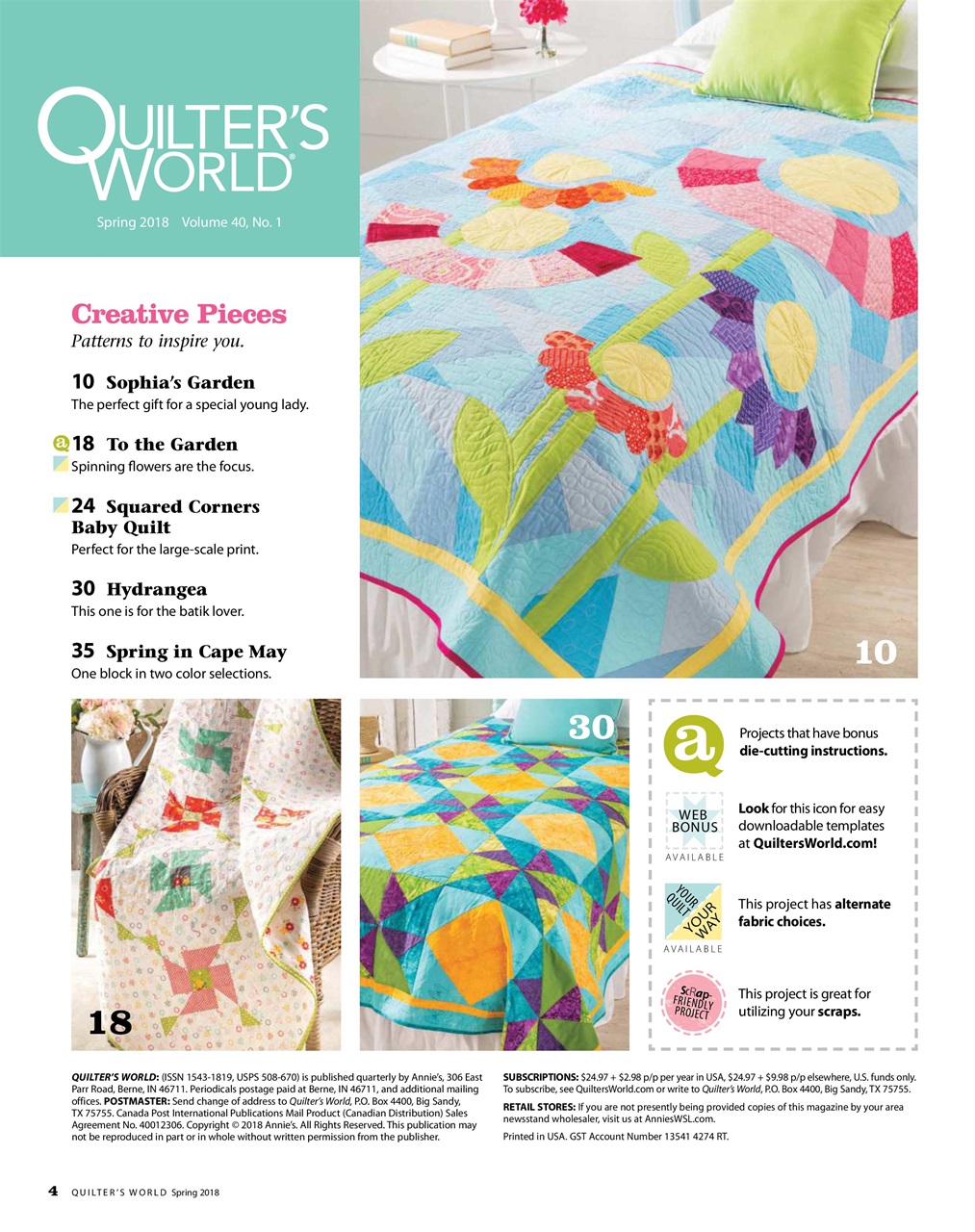 Quilter's World Preview Pages
