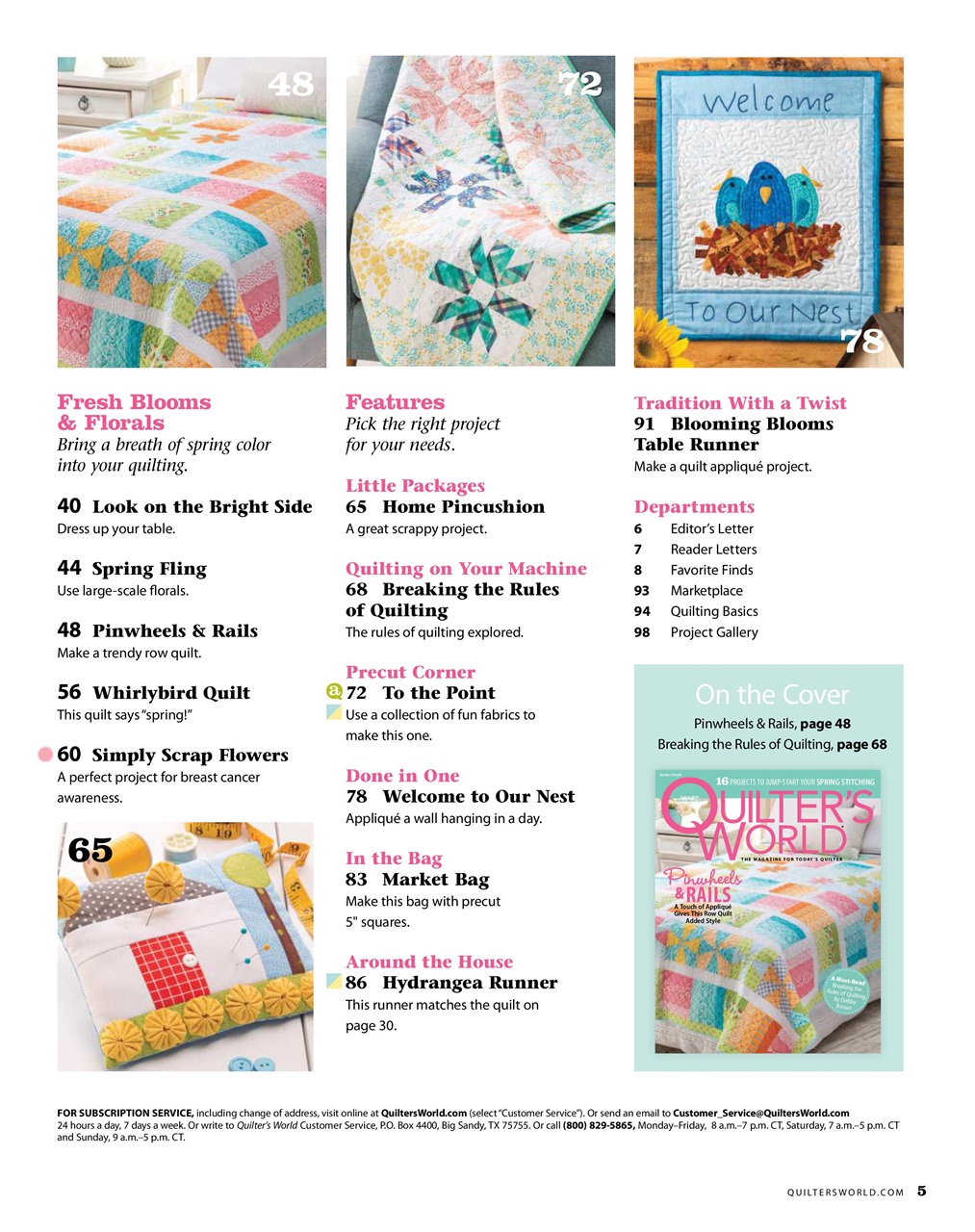 Quilter's World Preview Pages