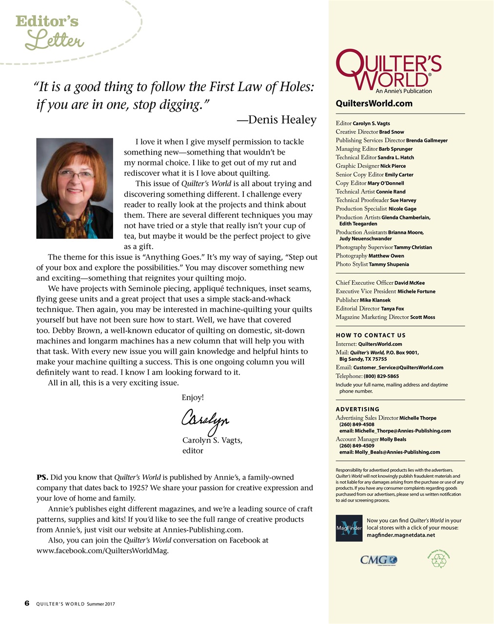 Quilter's World Preview Pages