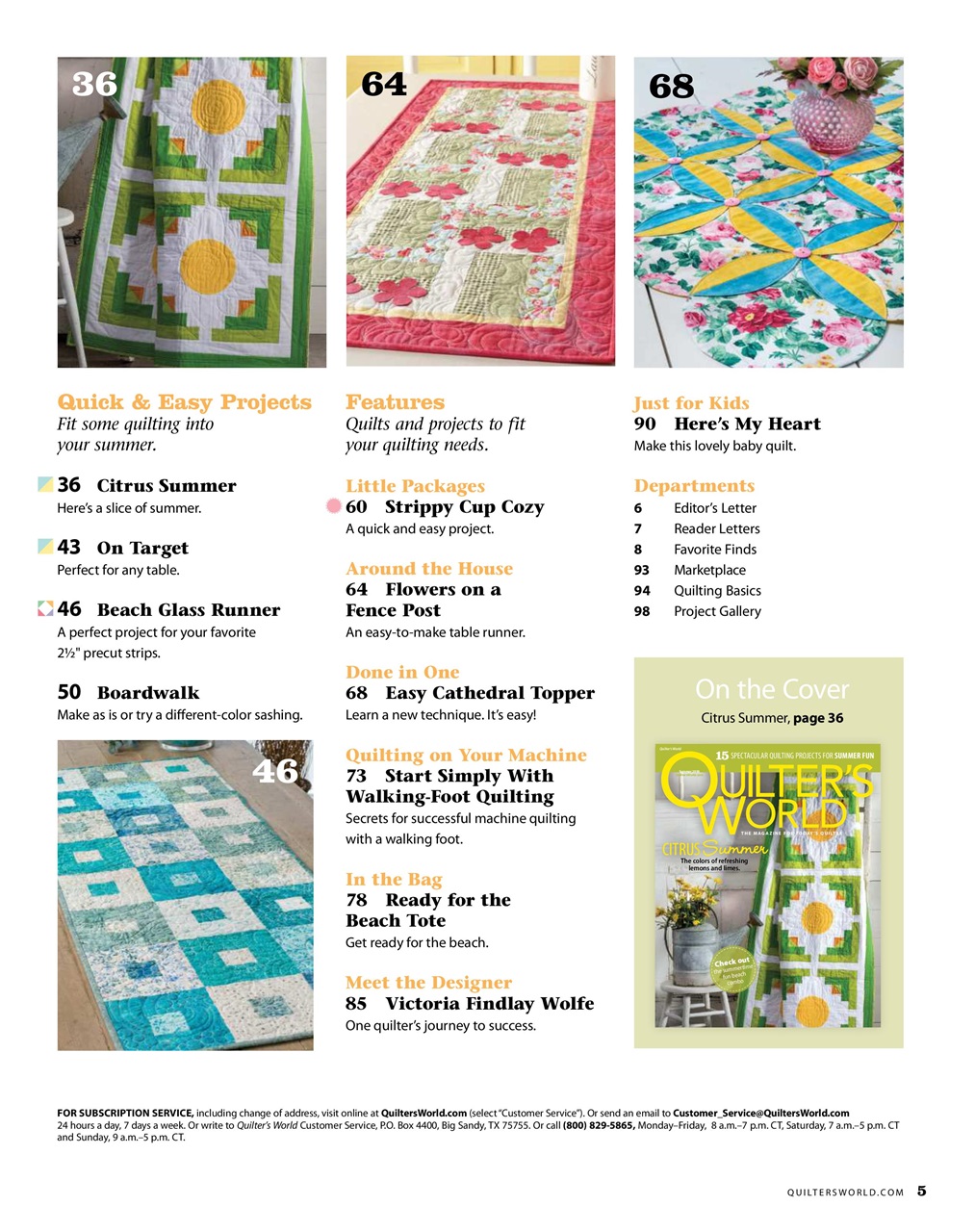 Quilter's World Preview Pages