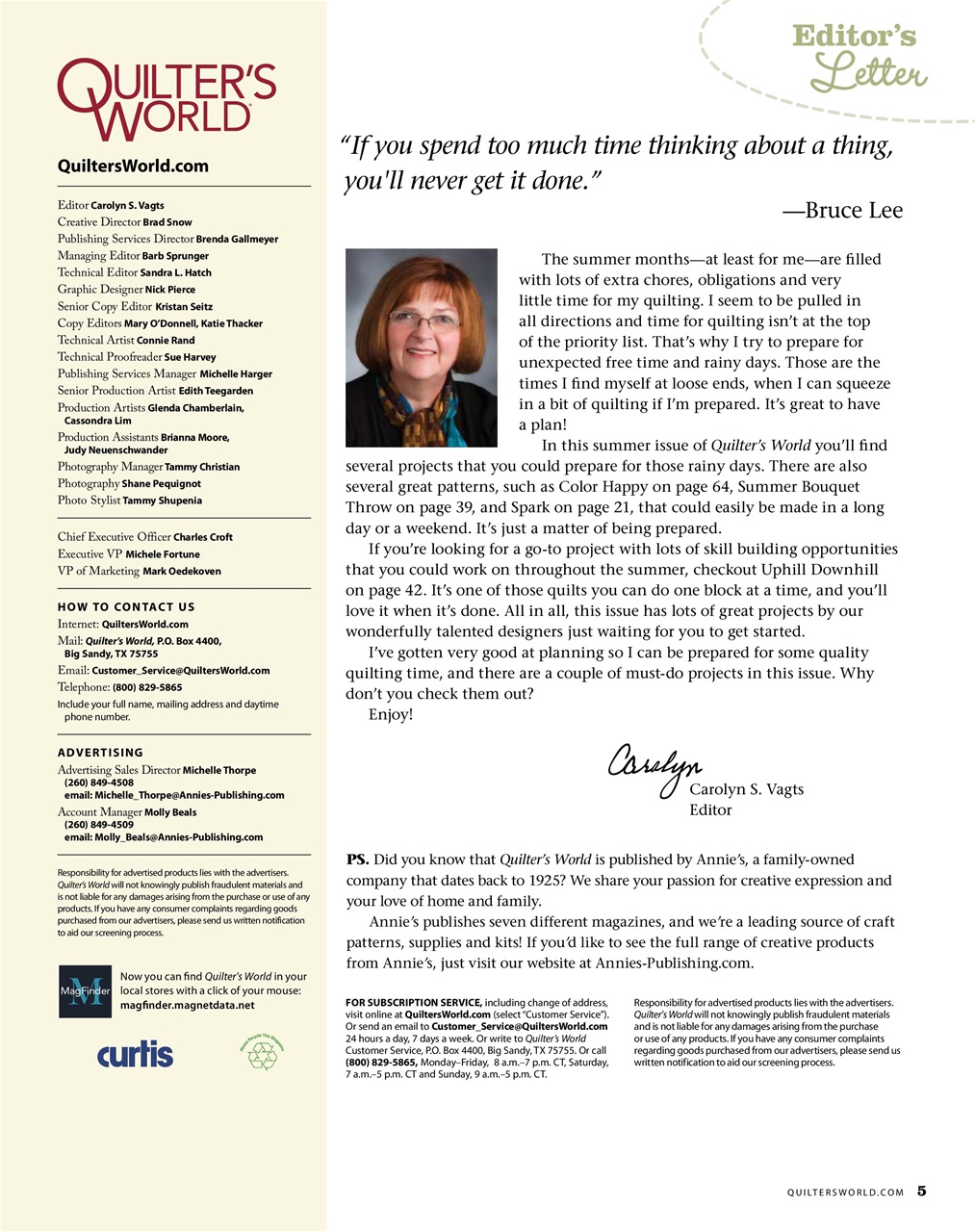 Quilter's World Preview Pages