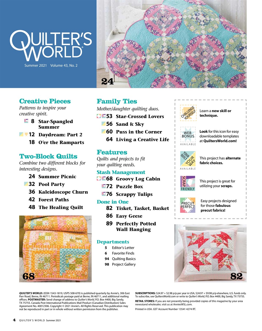 Quilter's World Preview Pages