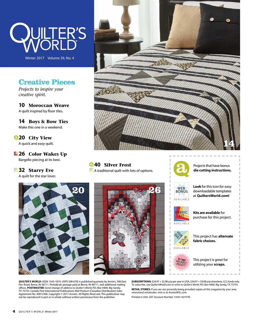 Quilter's World Preview Pages