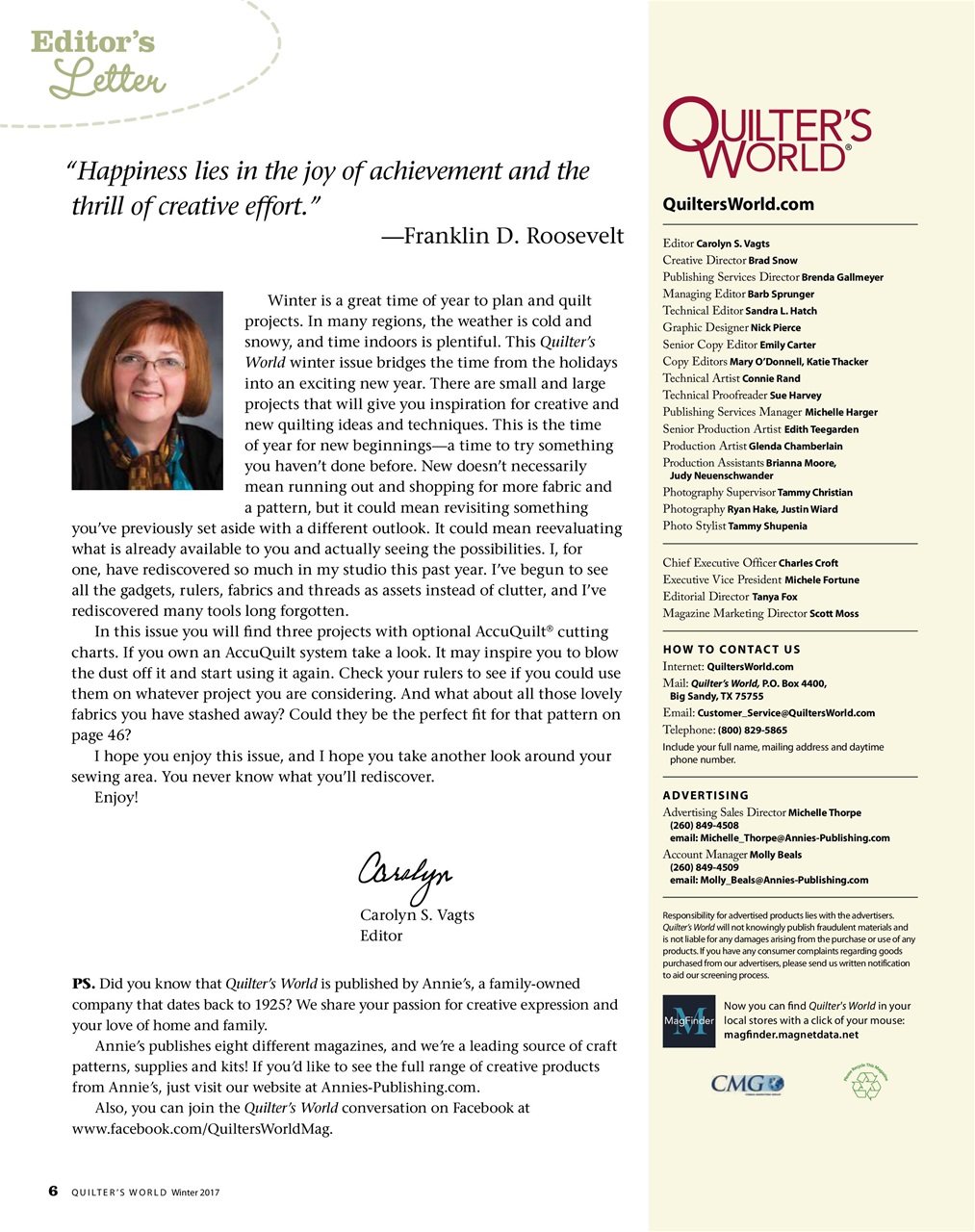 Quilter's World Preview Pages