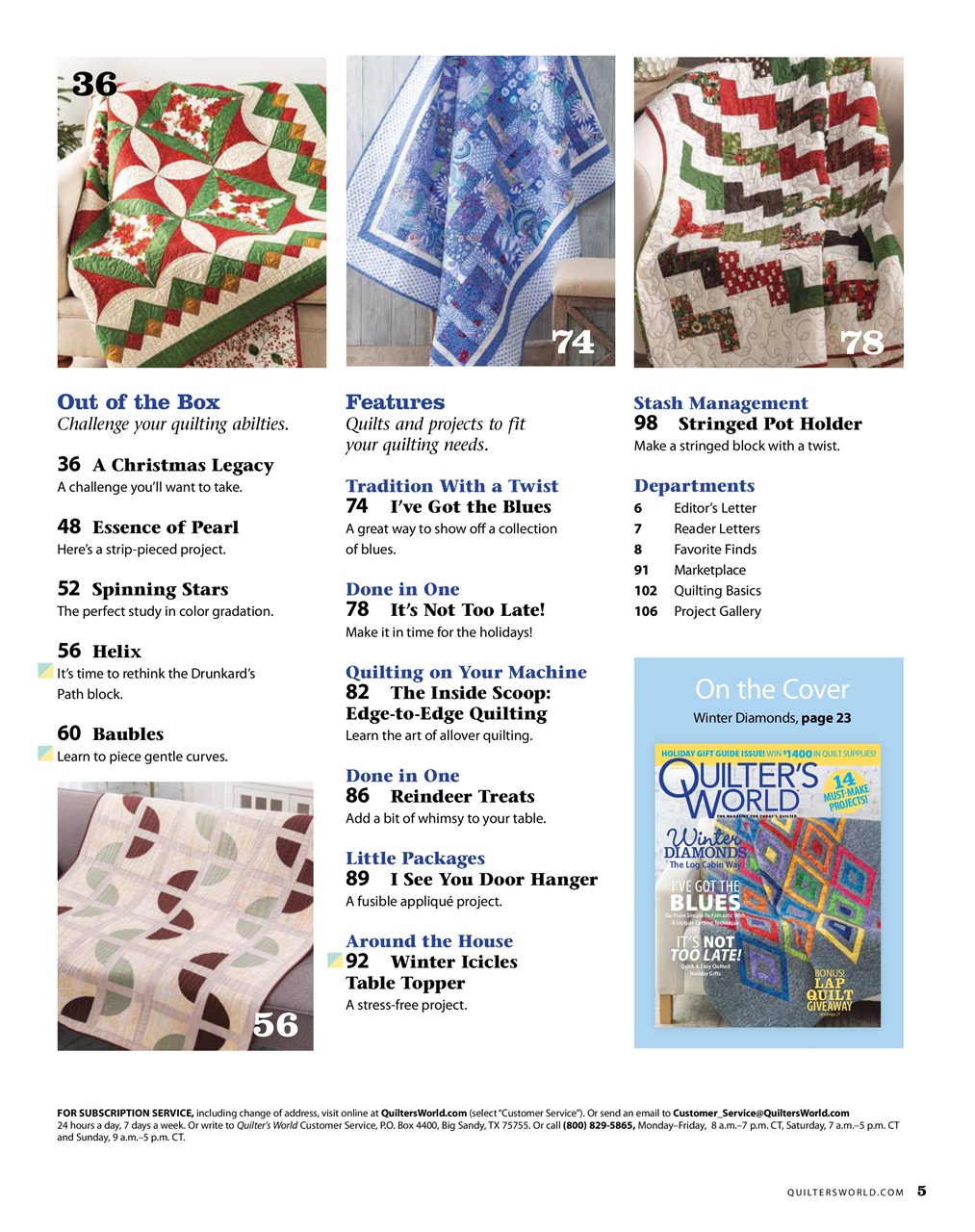 Quilter's World Preview Pages