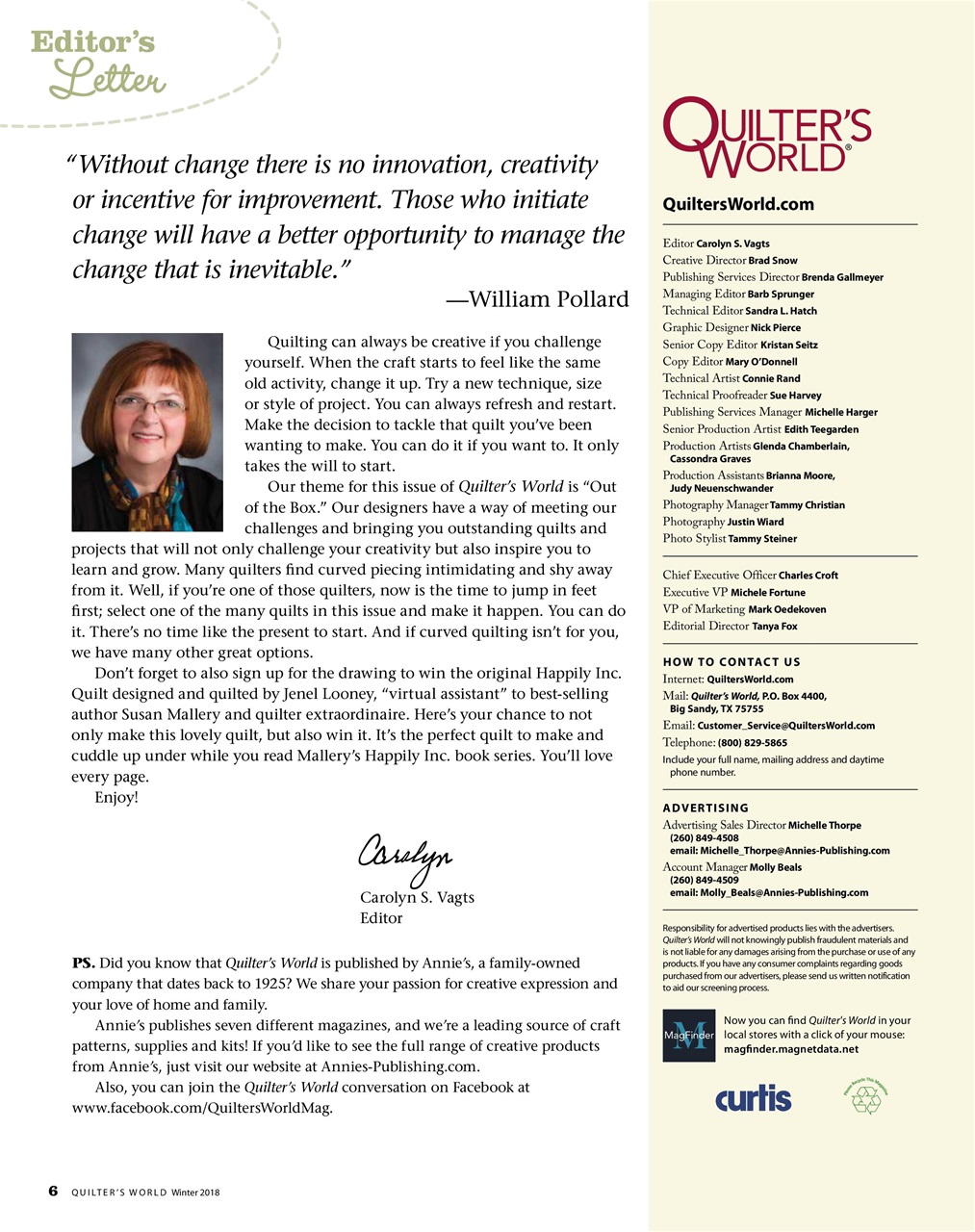 Quilter's World Preview Pages